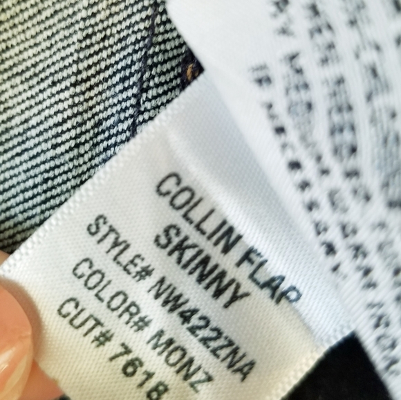 Hudon Colin Denim Dark Wash Blue Jeans Flap Pockets Straight Leg Skinny sz 29 - Picture 8 of 14